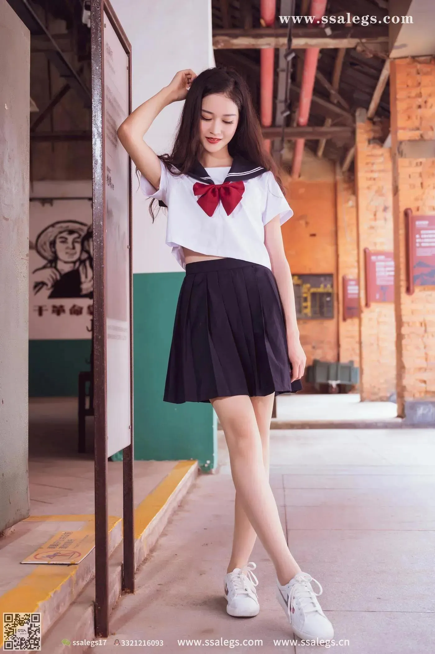 [SSA丝社]超清写真 NO.422 漫漫白色jk制服肉丝写真(下) [84P]插图5